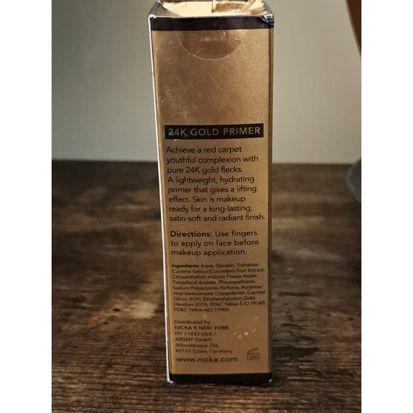 Nicka K New York 24K Gold Face Primer Hydrate Illuminate 1.01fl.oz/30mL - Picture 4 of 6